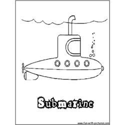 Disegno da colorare: Sottomarino (Trasporto) #137689 - Pagine da Colorare Stampabili Gratuite