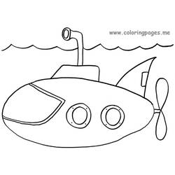 Disegno da colorare: Sottomarino (Trasporto) #137690 - Pagine da Colorare Stampabili Gratuite