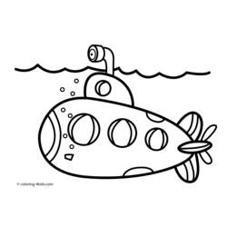 Disegne da colorare: Sottomarino - Pagine da Colorare Stampabili Gratuite