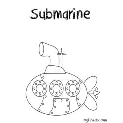 Disegno da colorare: Sottomarino (Trasporto) #137702 - Pagine da Colorare Stampabili Gratuite