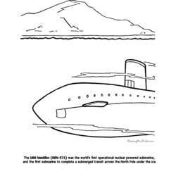 Disegno da colorare: Sottomarino (Trasporto) #137706 - Pagine da Colorare Stampabili Gratuite
