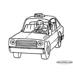 Disegno da colorare: Taxi (Trasporto) #137191 - Pagine da Colorare Stampabili Gratuite