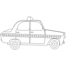 Disegno da colorare: Taxi (Trasporto) #137199 - Pagine da Colorare Stampabili Gratuite