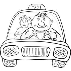 Disegno da colorare: Taxi (Trasporto) #137225 - Pagine da Colorare Stampabili Gratuite
