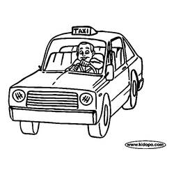 Disegno da colorare: Taxi (Trasporto) #137230 - Pagine da Colorare Stampabili Gratuite