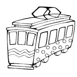 Disegno da colorare: Tram (Trasporto) #145409 - Pagine da Colorare Stampabili Gratuite