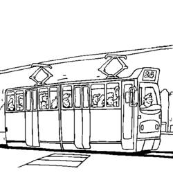 Disegno da colorare: Tram (Trasporto) #145413 - Pagine da Colorare Stampabili Gratuite