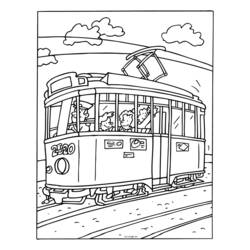 Disegno da colorare: Tram (Trasporto) #145592 - Pagine da Colorare Stampabili Gratuite