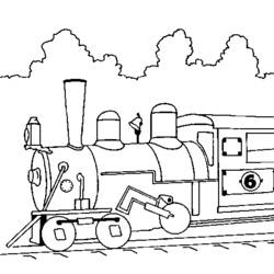 Disegno da colorare: Treno / Locomotiva (Trasporto) #135032 - Pagine da Colorare Stampabili Gratuite