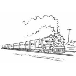 Disegno da colorare: Treno / Locomotiva (Trasporto) #135034 - Pagine da Colorare Stampabili Gratuite
