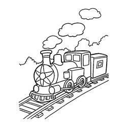 Disegno da colorare: Treno / Locomotiva (Trasporto) #135047 - Pagine da Colorare Stampabili Gratuite