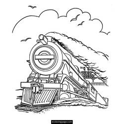 Disegno da colorare: Treno / Locomotiva (Trasporto) #135051 - Pagine da Colorare Stampabili Gratuite