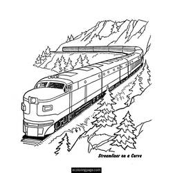 Disegno da colorare: Treno / Locomotiva (Trasporto) #135052 - Pagine da Colorare Stampabili Gratuite