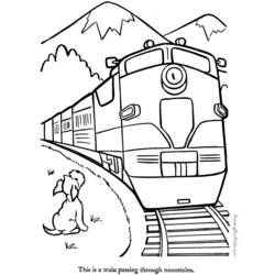 Disegno da colorare: Treno / Locomotiva (Trasporto) #135055 - Pagine da Colorare Stampabili Gratuite