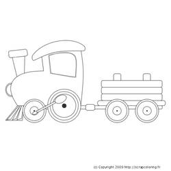 Disegno da colorare: Treno / Locomotiva (Trasporto) #135061 - Pagine da Colorare Stampabili Gratuite