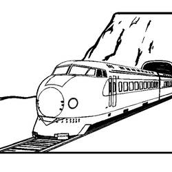 Disegno da colorare: Treno / Locomotiva (Trasporto) #135065 - Pagine da Colorare Stampabili Gratuite