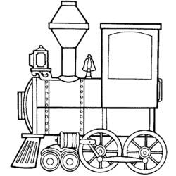 Disegno da colorare: Treno / Locomotiva (Trasporto) #135068 - Pagine da Colorare Stampabili Gratuite