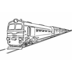 Disegno da colorare: Treno / Locomotiva (Trasporto) #135083 - Pagine da Colorare Stampabili Gratuite