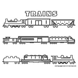 Disegno da colorare: Treno / Locomotiva (Trasporto) #135084 - Pagine da Colorare Stampabili Gratuite