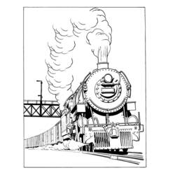 Disegno da colorare: Treno / Locomotiva (Trasporto) #135088 - Pagine da Colorare Stampabili Gratuite