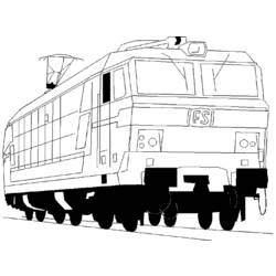 Disegno da colorare: Treno / Locomotiva (Trasporto) #135096 - Pagine da Colorare Stampabili Gratuite