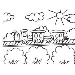 Disegno da colorare: Treno / Locomotiva (Trasporto) #135098 - Pagine da Colorare Stampabili Gratuite