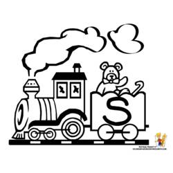 Disegno da colorare: Treno / Locomotiva (Trasporto) #135112 - Pagine da Colorare Stampabili Gratuite
