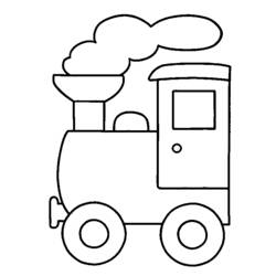 Disegno da colorare: Treno / Locomotiva (Trasporto) #135135 - Pagine da Colorare Stampabili Gratuite