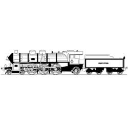 Disegno da colorare: Treno / Locomotiva (Trasporto) #135142 - Pagine da Colorare Stampabili Gratuite