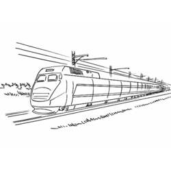Disegno da colorare: Treno / Locomotiva (Trasporto) #135160 - Pagine da Colorare Stampabili Gratuite