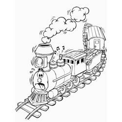 Disegno da colorare: Treno / Locomotiva (Trasporto) #135170 - Pagine da Colorare Stampabili Gratuite