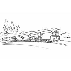 Disegno da colorare: Treno / Locomotiva (Trasporto) #135171 - Pagine da Colorare Stampabili Gratuite