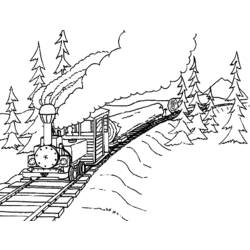 Disegno da colorare: Treno / Locomotiva (Trasporto) #135204 - Pagine da Colorare Stampabili Gratuite