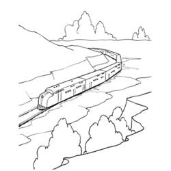 Disegno da colorare: Treno / Locomotiva (Trasporto) #135222 - Pagine da Colorare Stampabili Gratuite