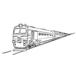 Disegno da colorare: Treno / Locomotiva (Trasporto) #135237 - Pagine da Colorare Stampabili Gratuite