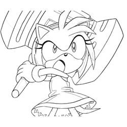 Disegni da colorare: Amy Rose - Pagine da Colorare Stampabili Gratuite