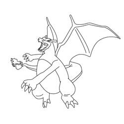 Disegni da colorare: Charizard - Pagine da Colorare Stampabili Gratuite
