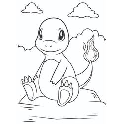 Disegni da colorare: Charmander - Pagine da Colorare Stampabili Gratuite