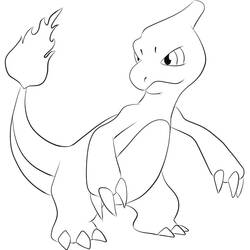 Disegni da colorare: Charmeleon - Pagine da Colorare Stampabili Gratuite