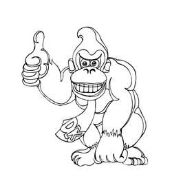 Disegno da colorare: Donkey Kong (Videogiochi) #112192 - Pagine da Colorare Stampabili Gratuite
