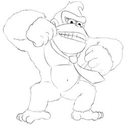Disegno da colorare: Donkey Kong (Videogiochi) #112203 - Pagine da Colorare Stampabili Gratuite