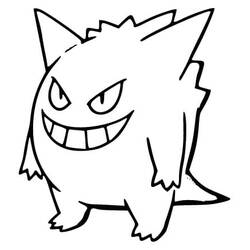 Disegni da colorare: Gengar - Pagine da Colorare Stampabili Gratuite