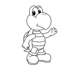 Disegni da colorare: Koopa Troopa - Pagine da Colorare Stampabili Gratuite