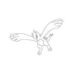Disegni da colorare: Lugia - Pagine da Colorare Stampabili Gratuite