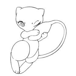 Disegni da colorare: Mew - Pagine da Colorare Stampabili Gratuite