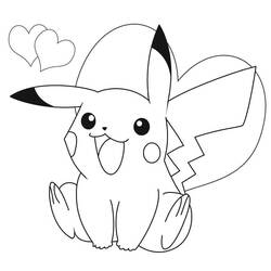 Disegni da colorare: Pikachu - Pagine da Colorare Stampabili Gratuite
