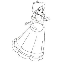 Disegni da colorare: Principessa Daisy - Pagine da Colorare Stampabili Gratuite