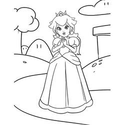 Disegni da colorare: Principessa Peach - Pagine da Colorare Stampabili Gratuite