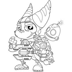 Disegni da colorare: Ratchet e Clank - Pagine da Colorare Stampabili Gratuite