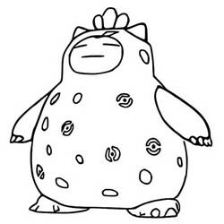 Disegni da colorare: Snorlax - Pagine da Colorare Stampabili Gratuite